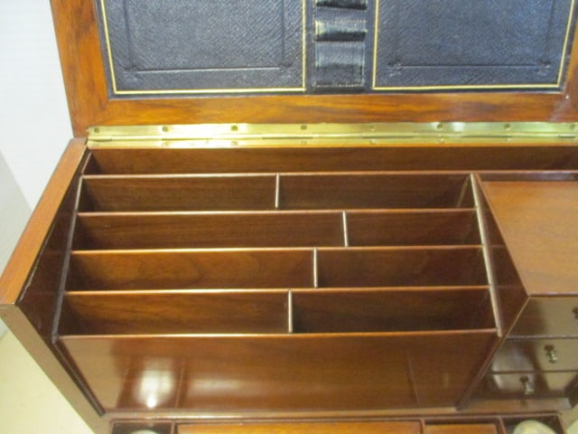 Antique 1860s Walnut Campaign Desk - 6