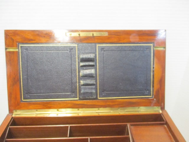 Antique 1860s Walnut Campaign Desk - 7