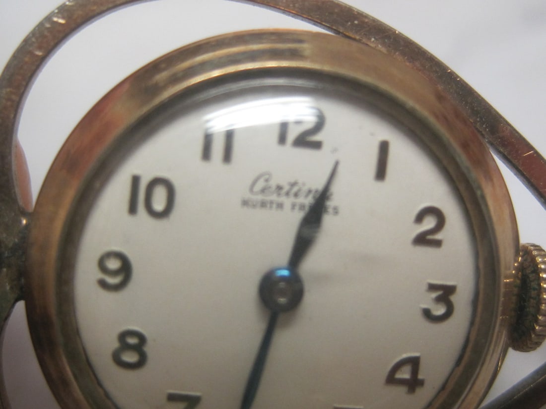 Antique Certina Kurth Freres 10k Rolled Gold Watch Pendant - 3