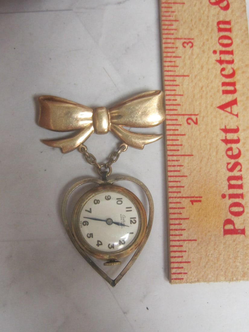 Antique Certina Kurth Freres 10k Rolled Gold Watch Pendant - 6