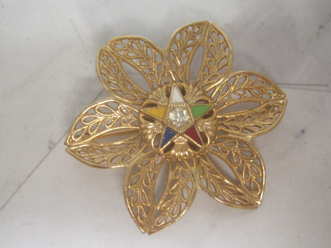 Vintage Eastern Star Brooch: .