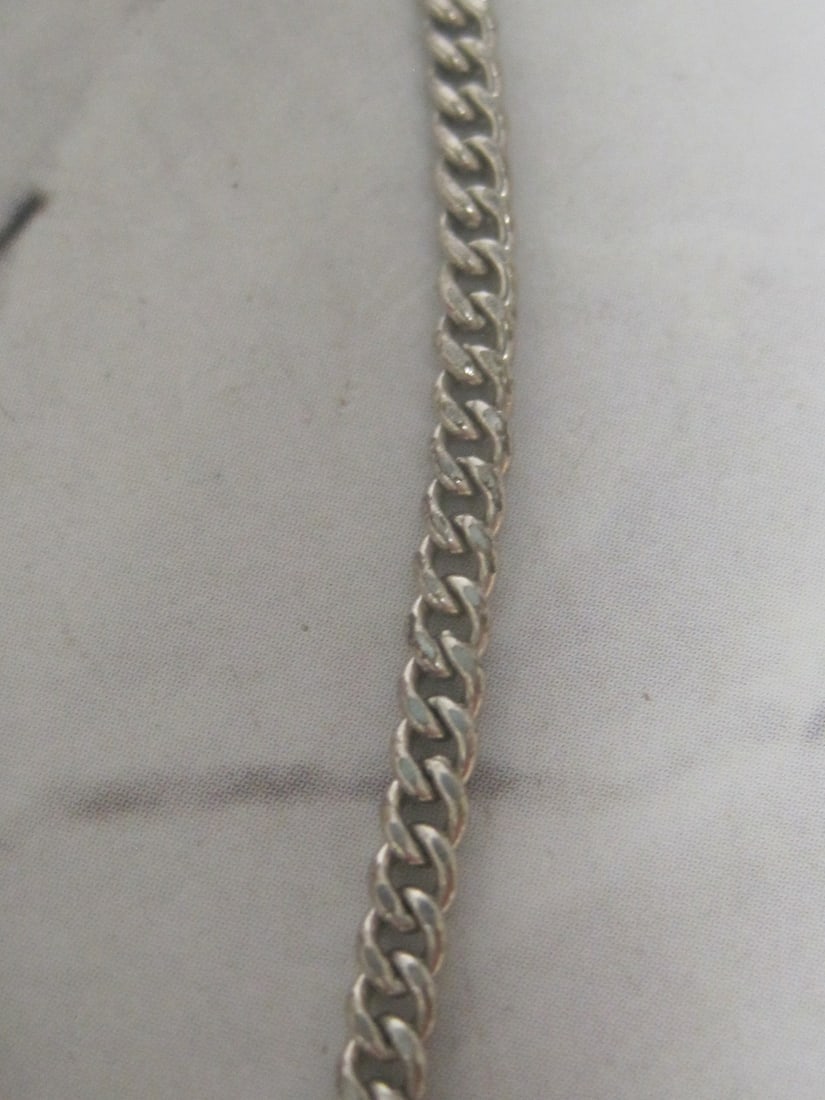Vintage Sterling Silver Cross Pendant on 18" Sterling Silver Chain - 4