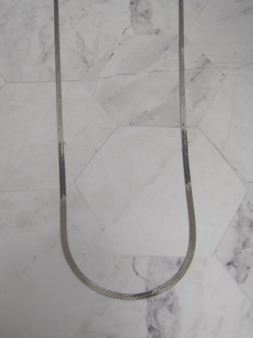 30" Sterling Silver Herringbone Chain: Weighs 11.6 grams