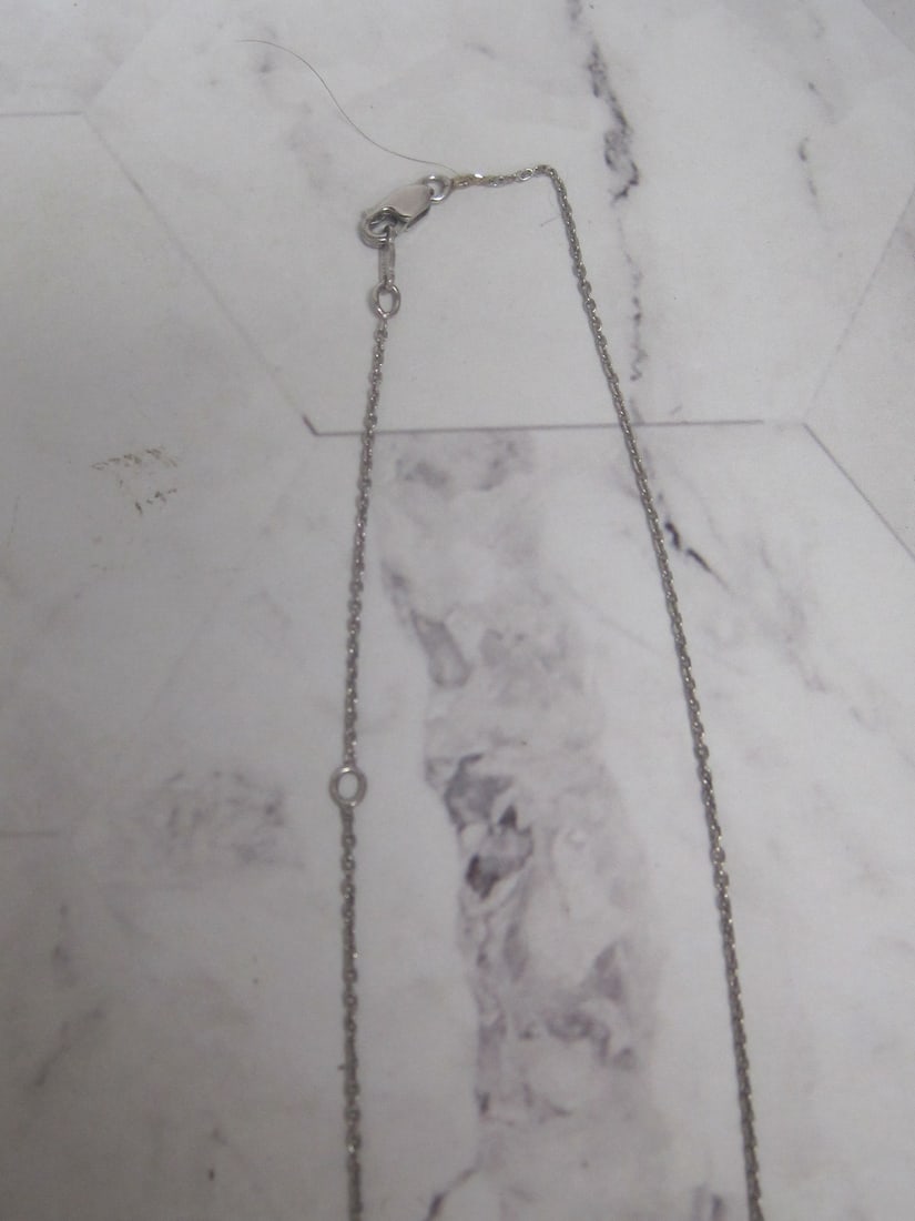 Sterling Silver Diamond Heart Pendant on 18" Sterling Silver Chain - 4