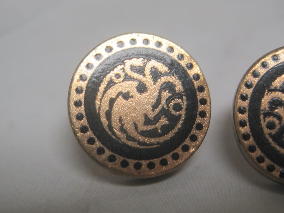 Sterling Silver Vermeil Alex and Ani Game of Thrones Targaryen Earrings - 2