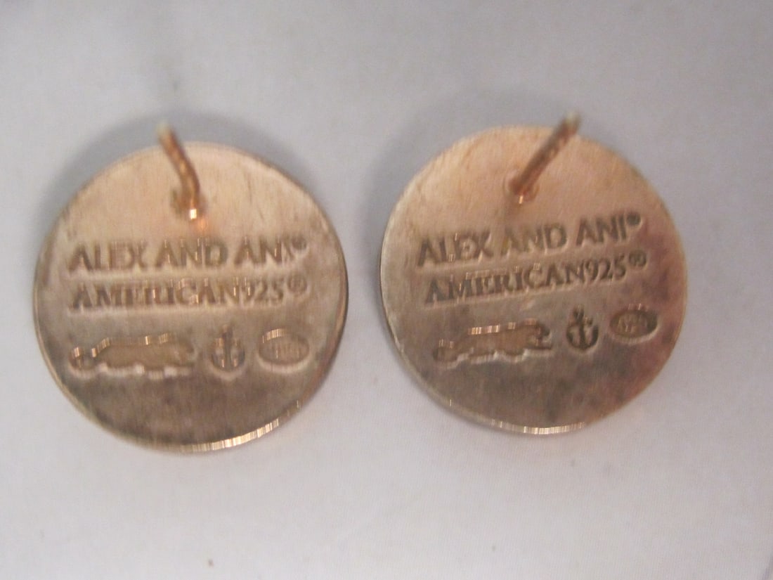 Sterling Silver Vermeil Alex and Ani Game of Thrones Targaryen Earrings - 3