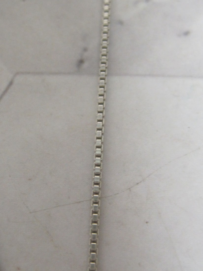 Sterling Silver Mother of Pearl Pendant on 18" Sterling Silver Chain - 3