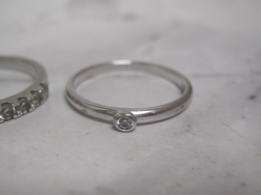 Lot of 3 Sterling Silver Band Rings - 2