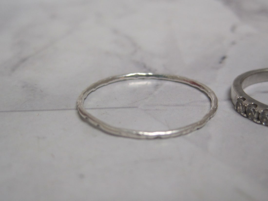 Lot of 3 Sterling Silver Band Rings - 4