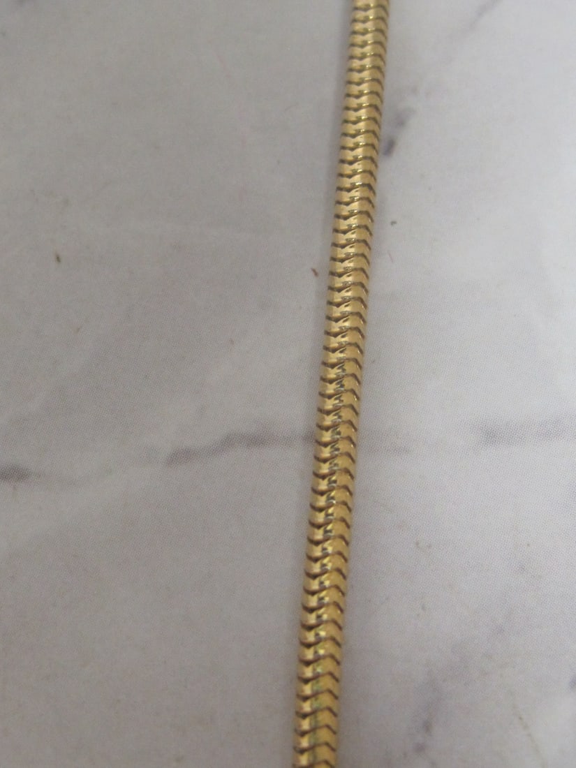 1960's Crown Trifari Lucite Pendant on 26" Goldtone Chain - 4