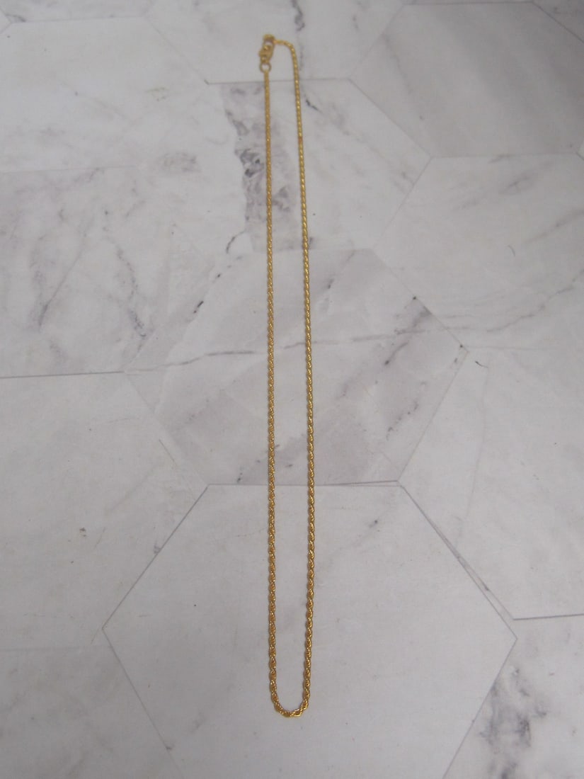 16" 24k Gold Chain: Weighs 5.7 grams