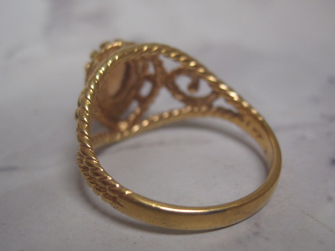 Lot of 2 Vintage Avon Goldtone Rings - 5