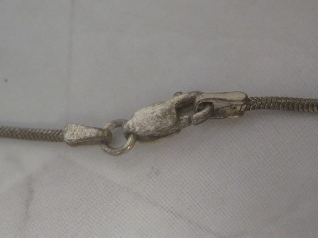 Sterling Silver Unique Design Dissc Pendant on 15" Sterling Silver Chain - 5