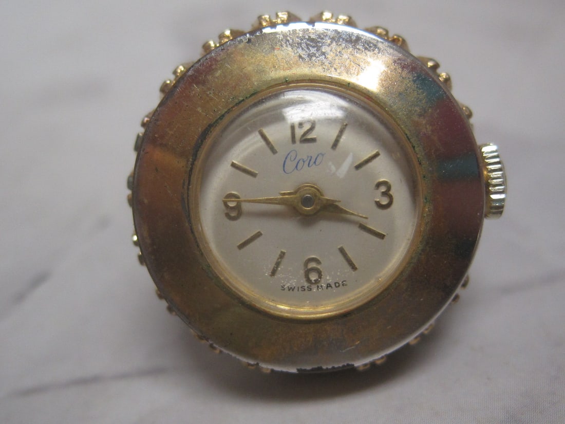 Vintage Coro Watch Pendant - 2
