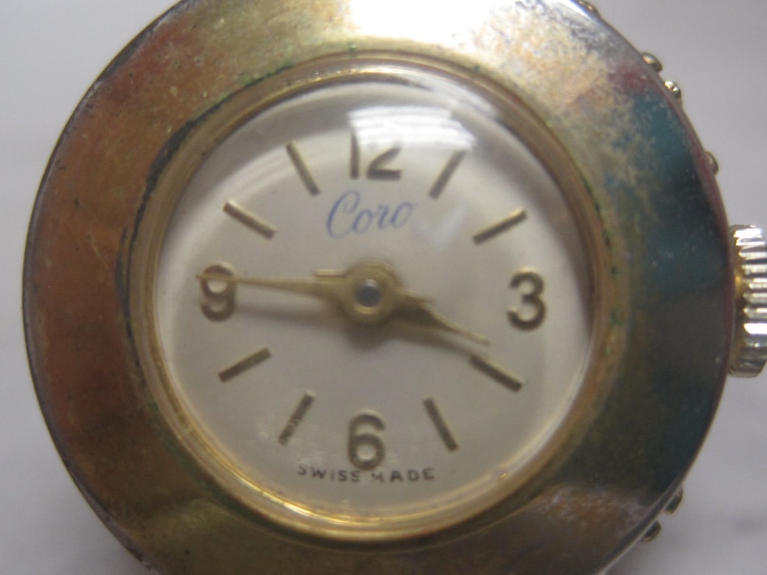Vintage Coro Watch Pendant - 3