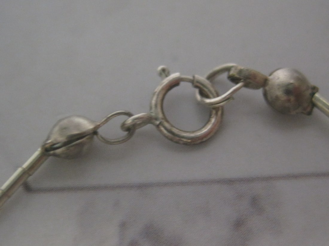 16" Sterling Silver Liquid Silver Chain with Sterling Silver Opal Pendant - 6