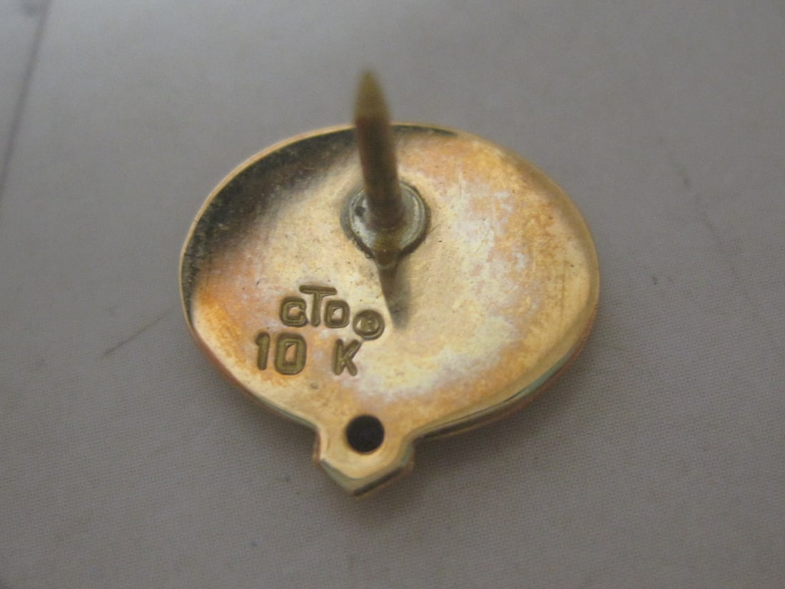 10k Gold 1970's Eastern Air Lines Service Lapel Pin - 3