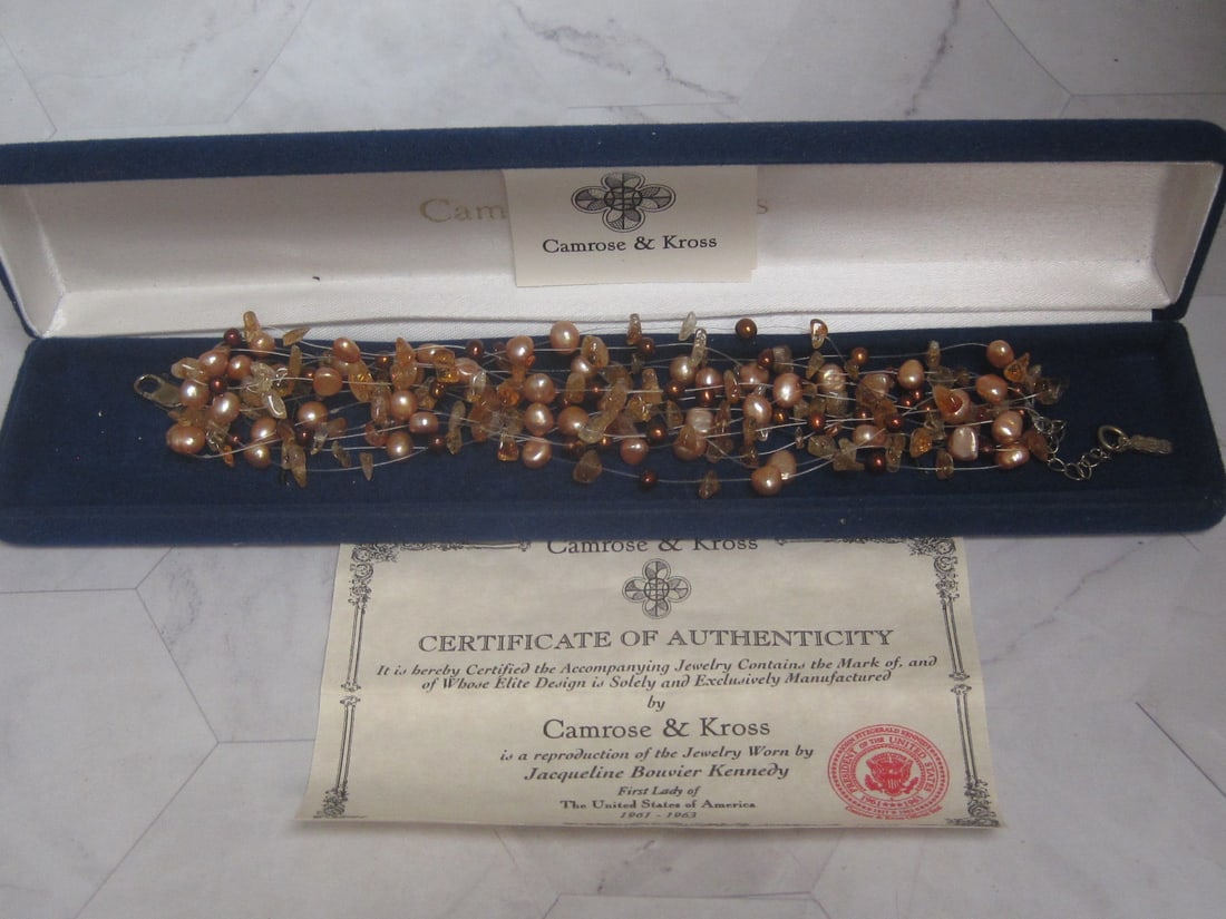 Camrose & Kross Reproduction of Jewelry Worn by Jacqueline Bouvier Kennedy Gemstone Necklace (1 of 4)