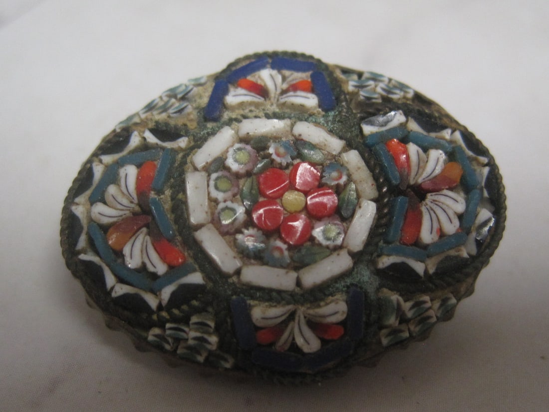 Antique Mosaic Brooch: .