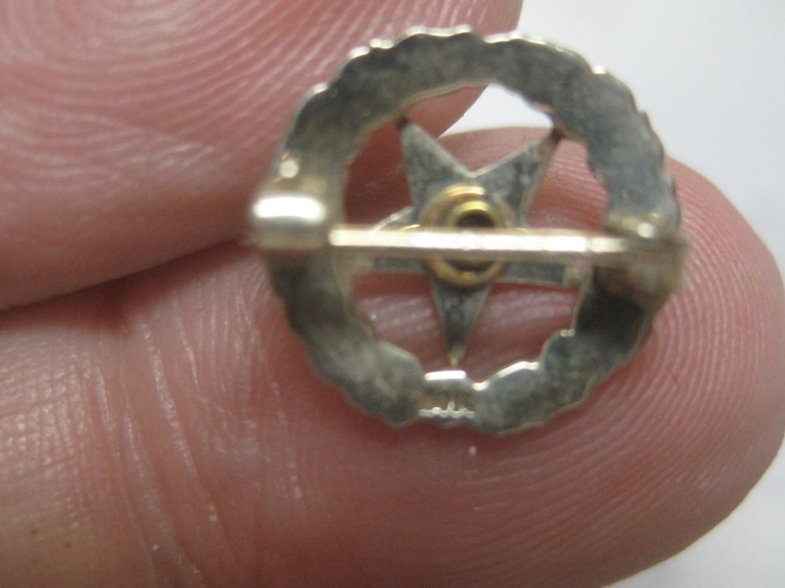 14k Gold Eastern Star Lapel Pin - 2
