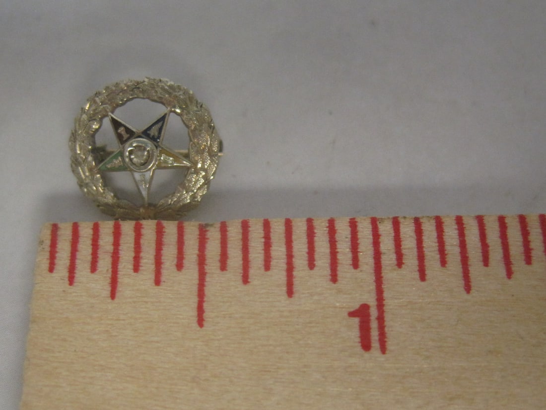 14k Gold Eastern Star Lapel Pin - 3
