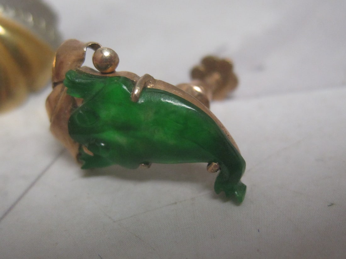 Lot of 6 14k Gold Single Earrings - 5