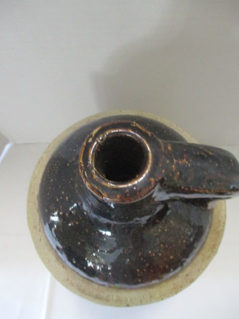 Antique Brown/White Salt Glaze Shoulder Stoneware Jug - 2