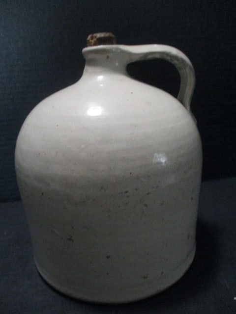 Antique Stoneware Salt Glaze Jug with Applied Handle (1 of 4)