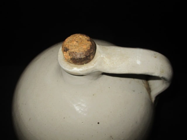 Antique Stoneware Salt Glaze Jug with Applied Handle - 2