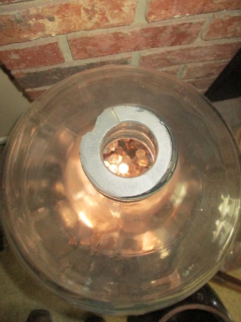 Old Glass Car Boy with Pennies - 3