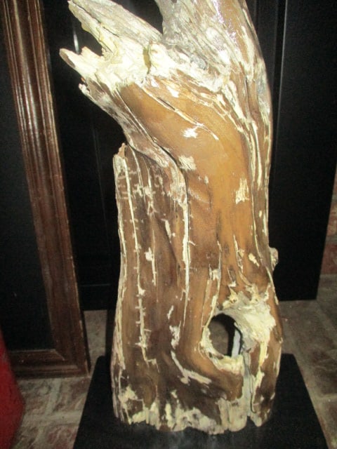 White Washed Cypress Knot Statue - 3