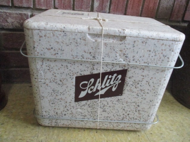 Old Schlitz Styrofoam Cooler