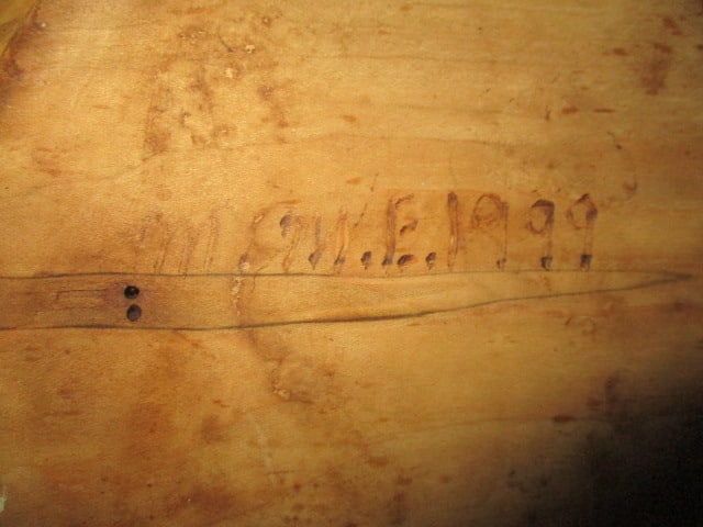 Signed 1999 Turned Round Wood Bowl - 4