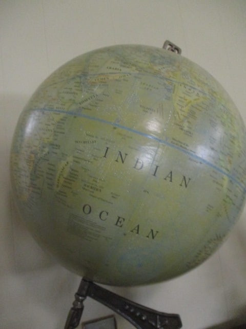 Home Goods Antique Style 15" Stand Globe - 4
