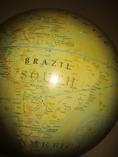 Home Goods Antique Style 15" Stand Globe - 5