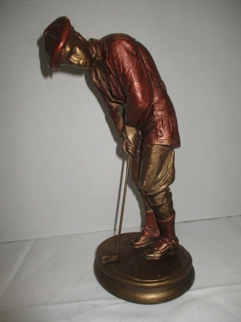 Austin Sculpture Vintage Golfer Statue: 11 1/2"h