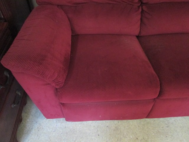 La-Z-Boy Burgundy Upholstered Double Recliner Sofa - 3