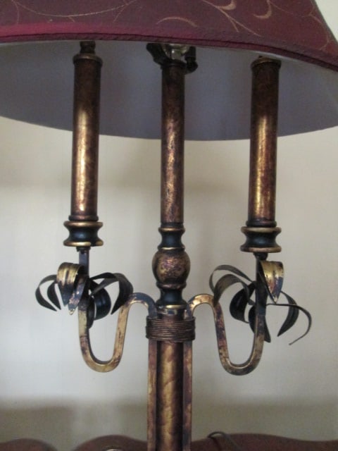 Pair of Bronzed Bouillotte Style Table Lamps - 3