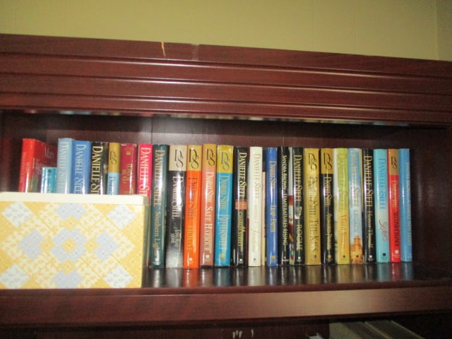 Mahogany Grain Bookcase and Books - 2