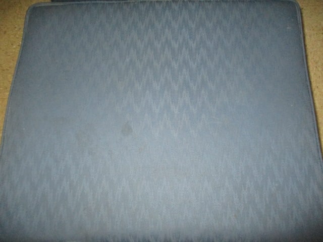 Les Brown Chair Co. Blue Upholstered Rolled Arm Chair and Ottoman - 2
