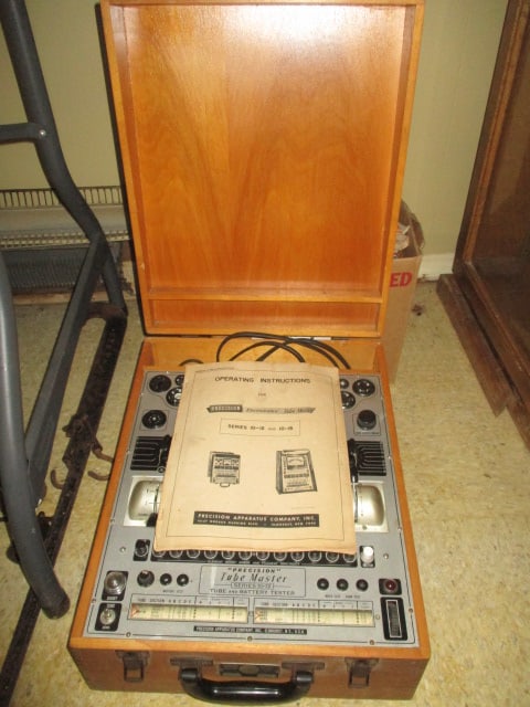 Vintage "Precision" Electronic Tube Master Series 10-12 and Grouping of Tubes (1 of 4)