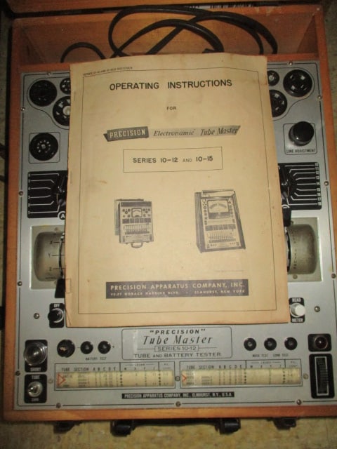 Vintage "Precision" Electronic Tube Master Series 10-12 and Grouping of Tubes - 2