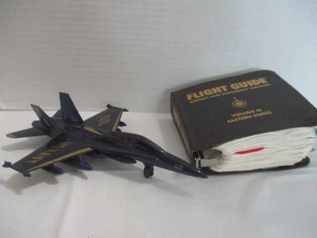 US Navy Blue Angels Diecast Model and 2000 "Flight Guide Vol. III Eastern States" Manual (1 of 7)