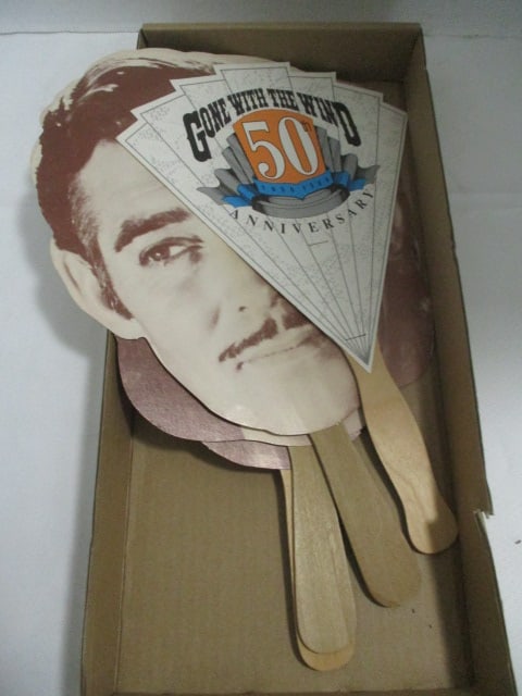 "Gone With The Wind" 50th Anniversary Hand Fans: Scarlett, Rhett, Mammy and Anniversary Fan