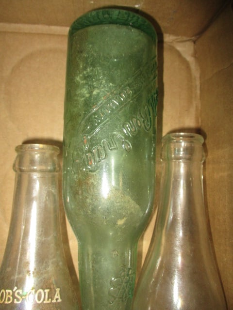 Vintage A&P Glass Orange Juice Bottle, Bob's Cola Bottles and Wood's Beverage Bottle - 4