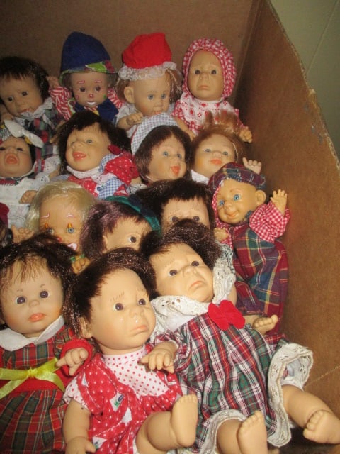 Large Collection of 1990's Gi-Go My Pals Expressions Baby Dolls - 10