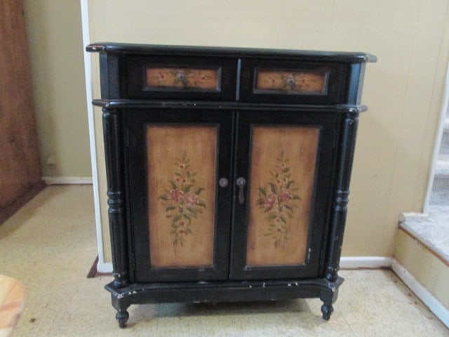 Hand Decorated Foyer/Hall Console Cabinet - 2