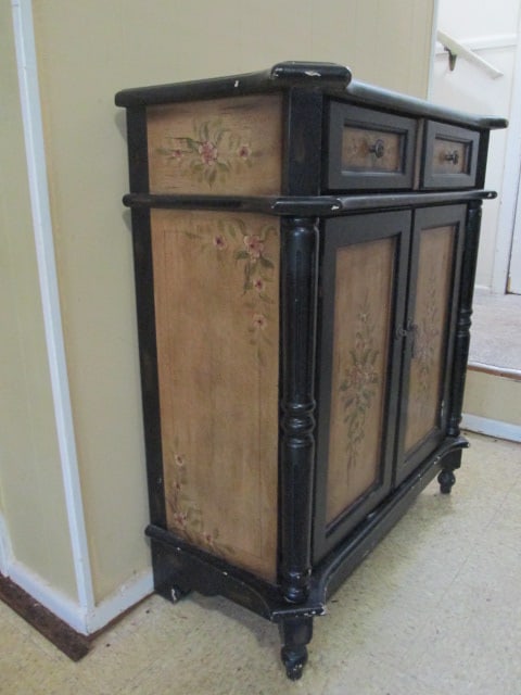 Hand Decorated Foyer/Hall Console Cabinet - 3