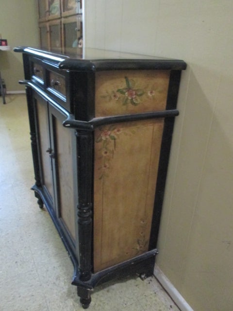 Hand Decorated Foyer/Hall Console Cabinet - 4
