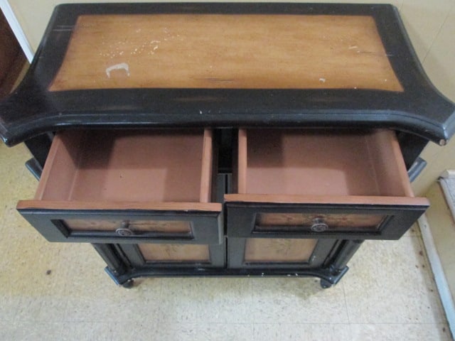Hand Decorated Foyer/Hall Console Cabinet - 8